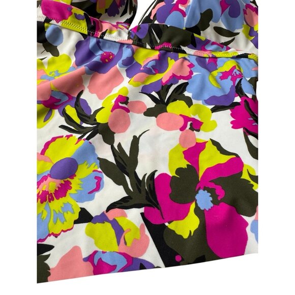 Bar III Women's Paradise Garden‎ Tankini Top Size Medium - Picture 4 of 5